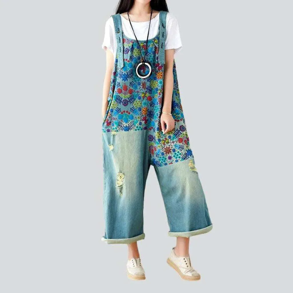 Painted y2k women's jeans overall