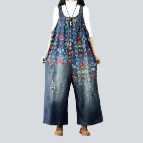 Painted y2k women's jeans overall