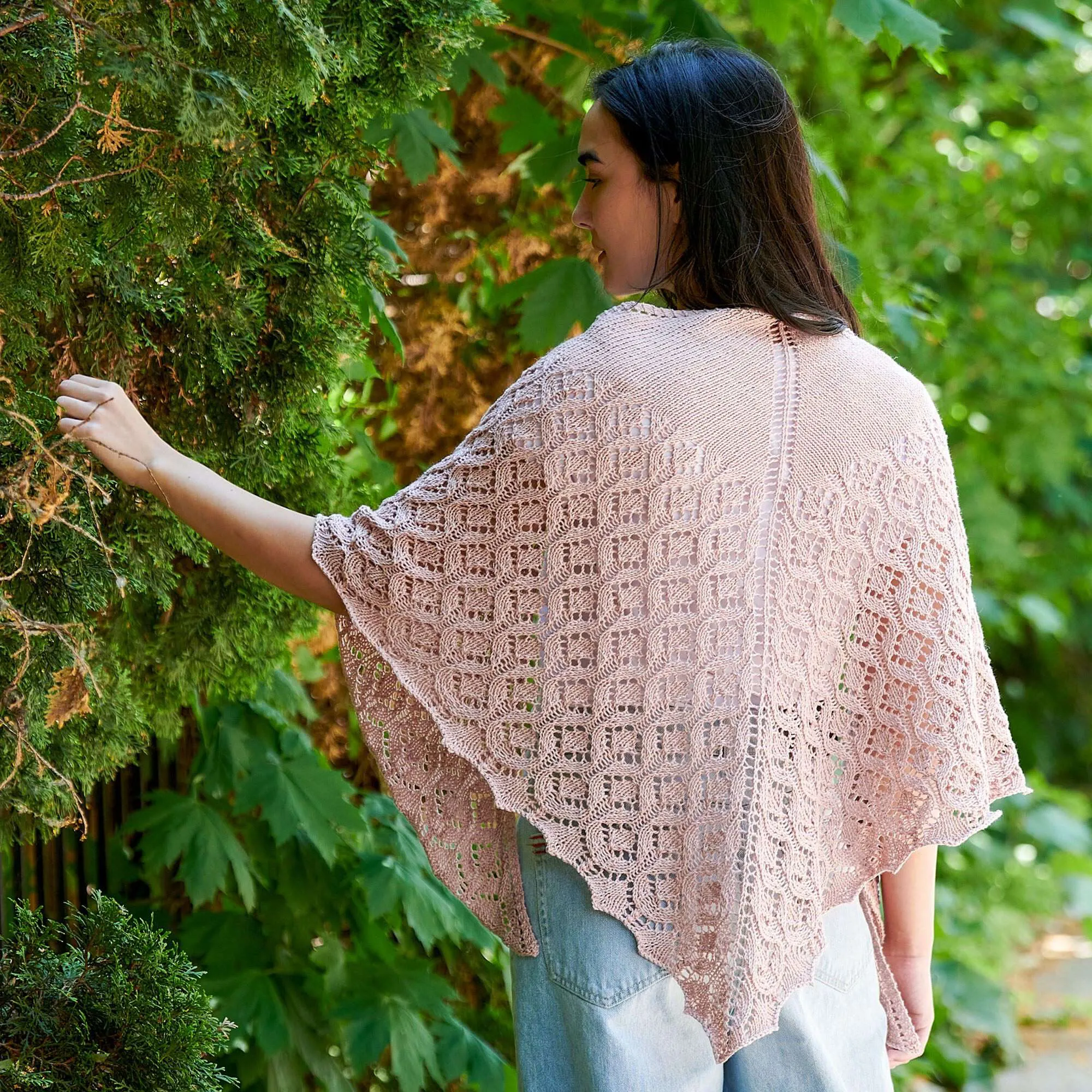 Patons Airy Lace Knit Shawl