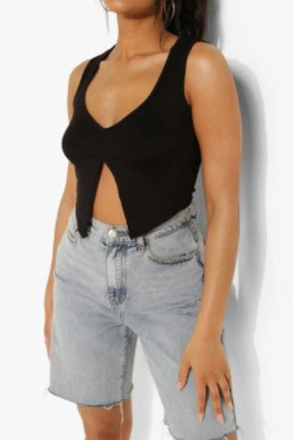 Petite Cut Out Crop Top