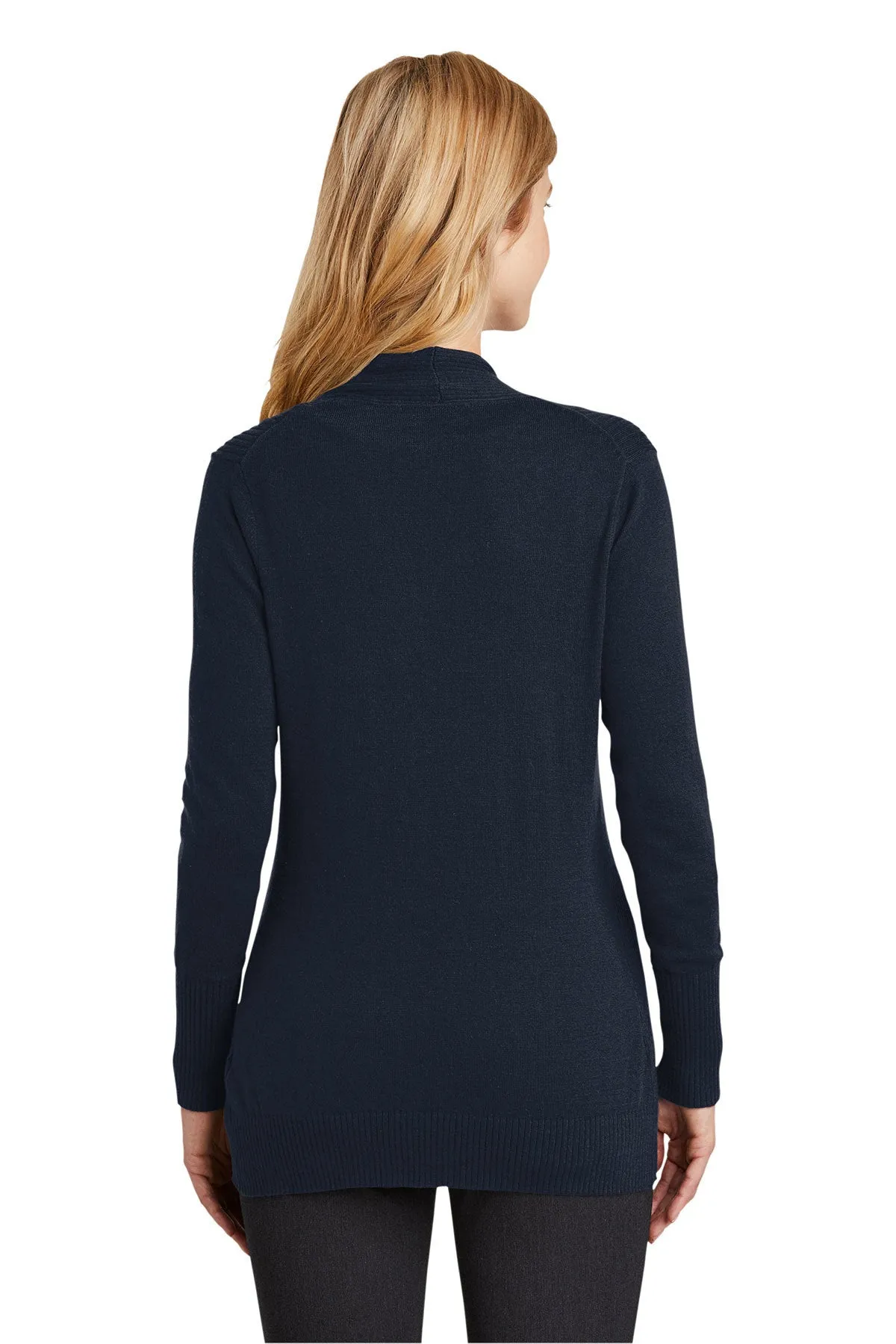 Port Authority Ladies Open Front Custom Cardigan Sweaters, Navy