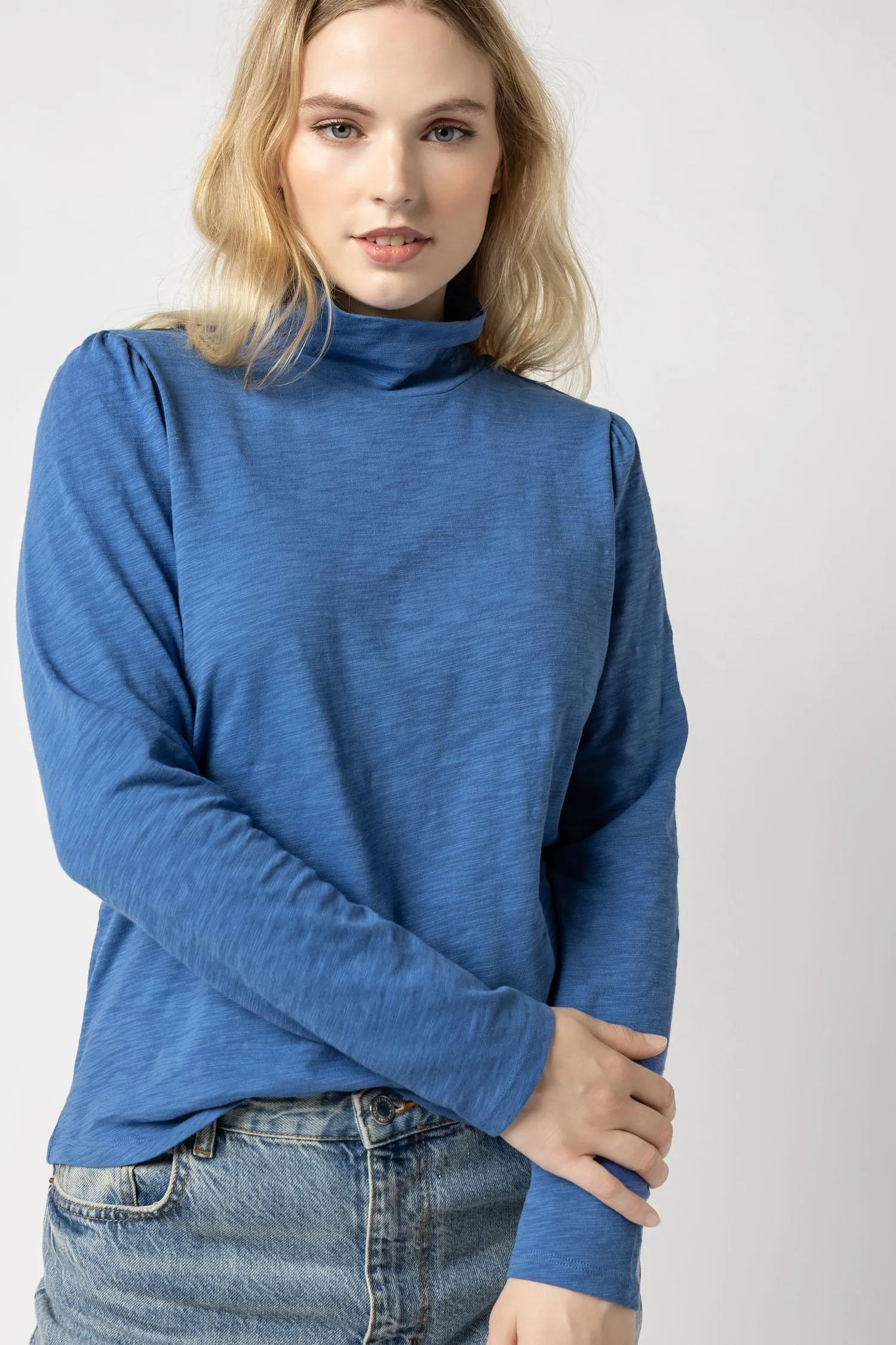 Puff Sleeve Turtleneck