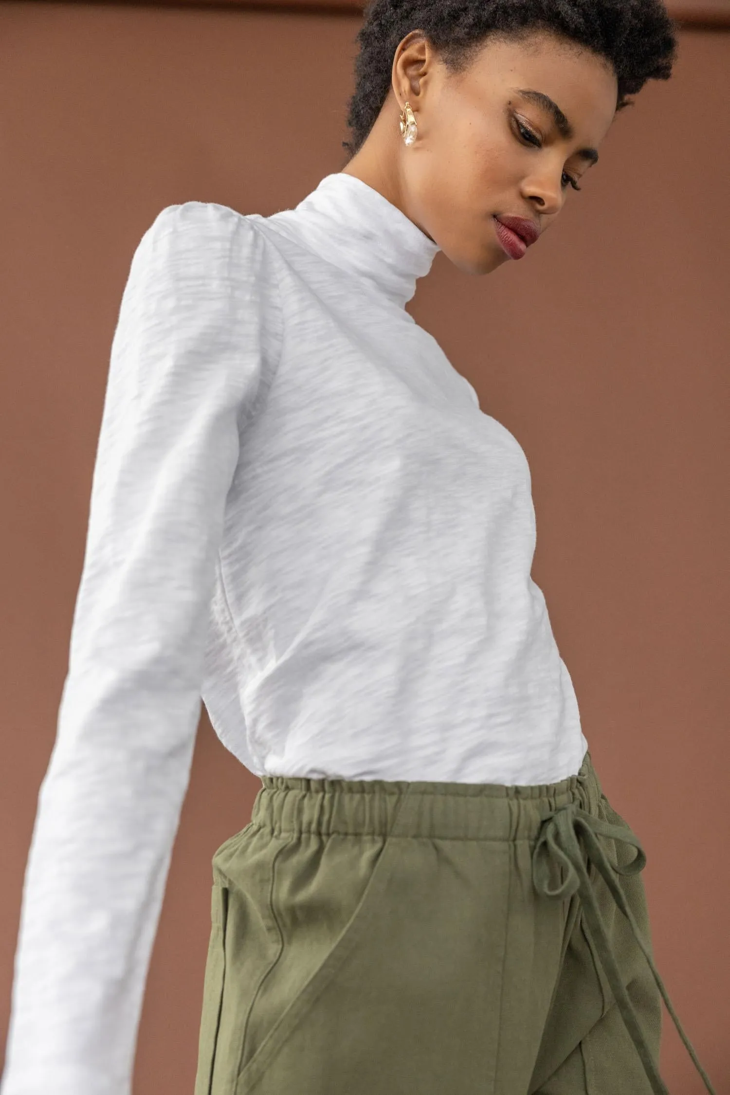 Puff Sleeve Turtleneck