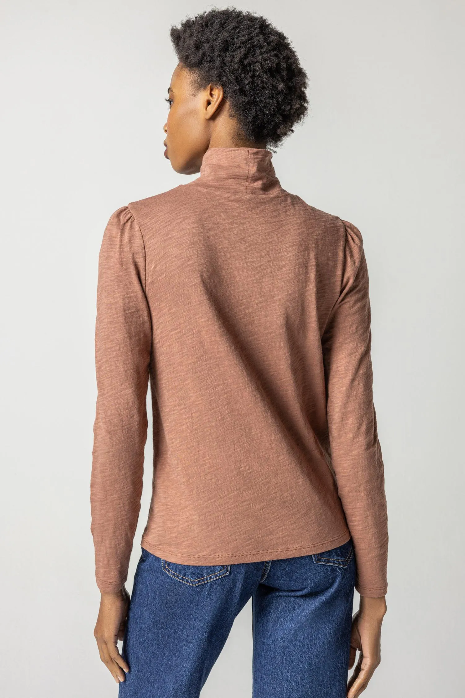 Puff Sleeve Turtleneck