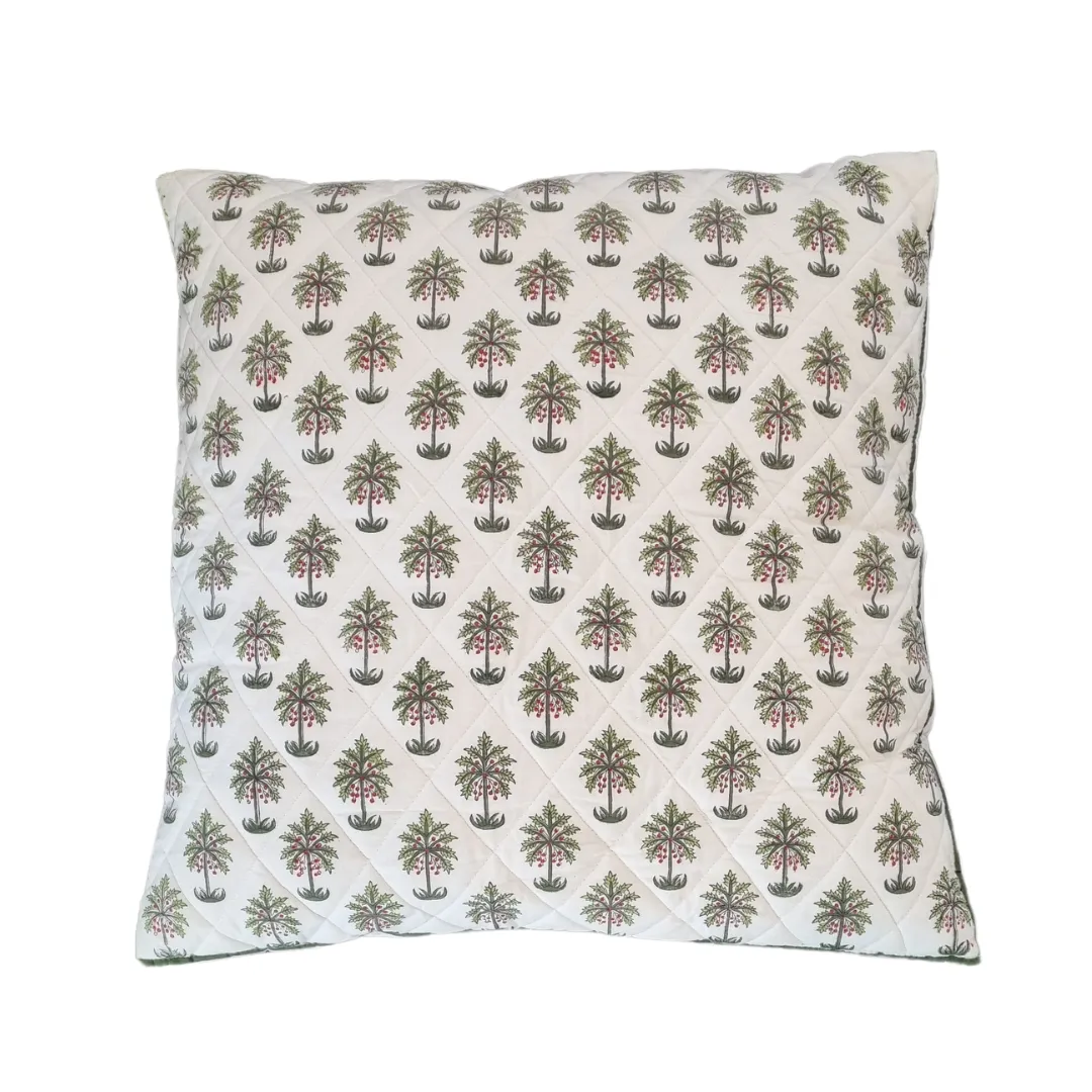 Quilted Indian Cotton Palm Cushion