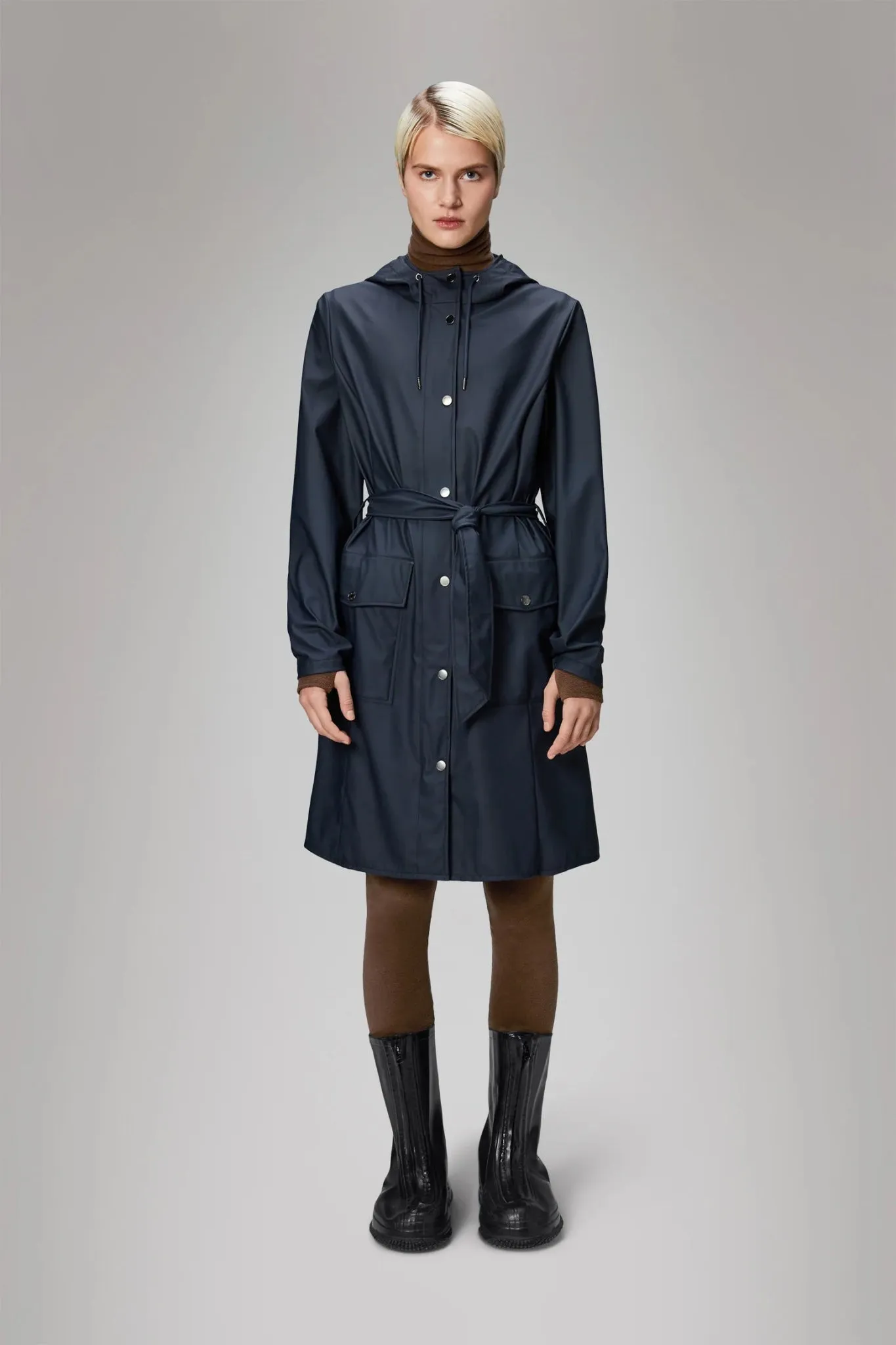 RAINS CURVE Long Jacket W3