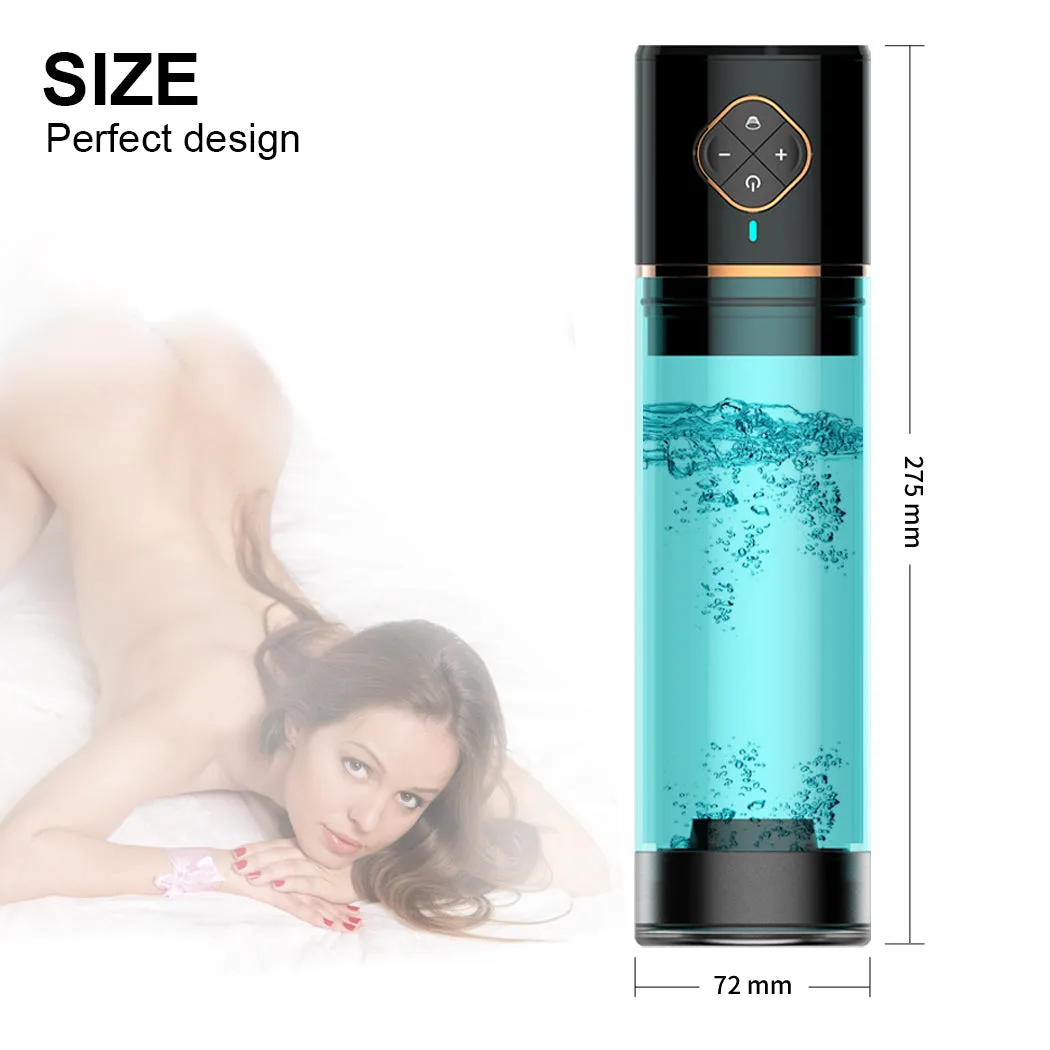 Rechargeable Vacuum Penis Pump Enlargement Water Filled Male Masturbator