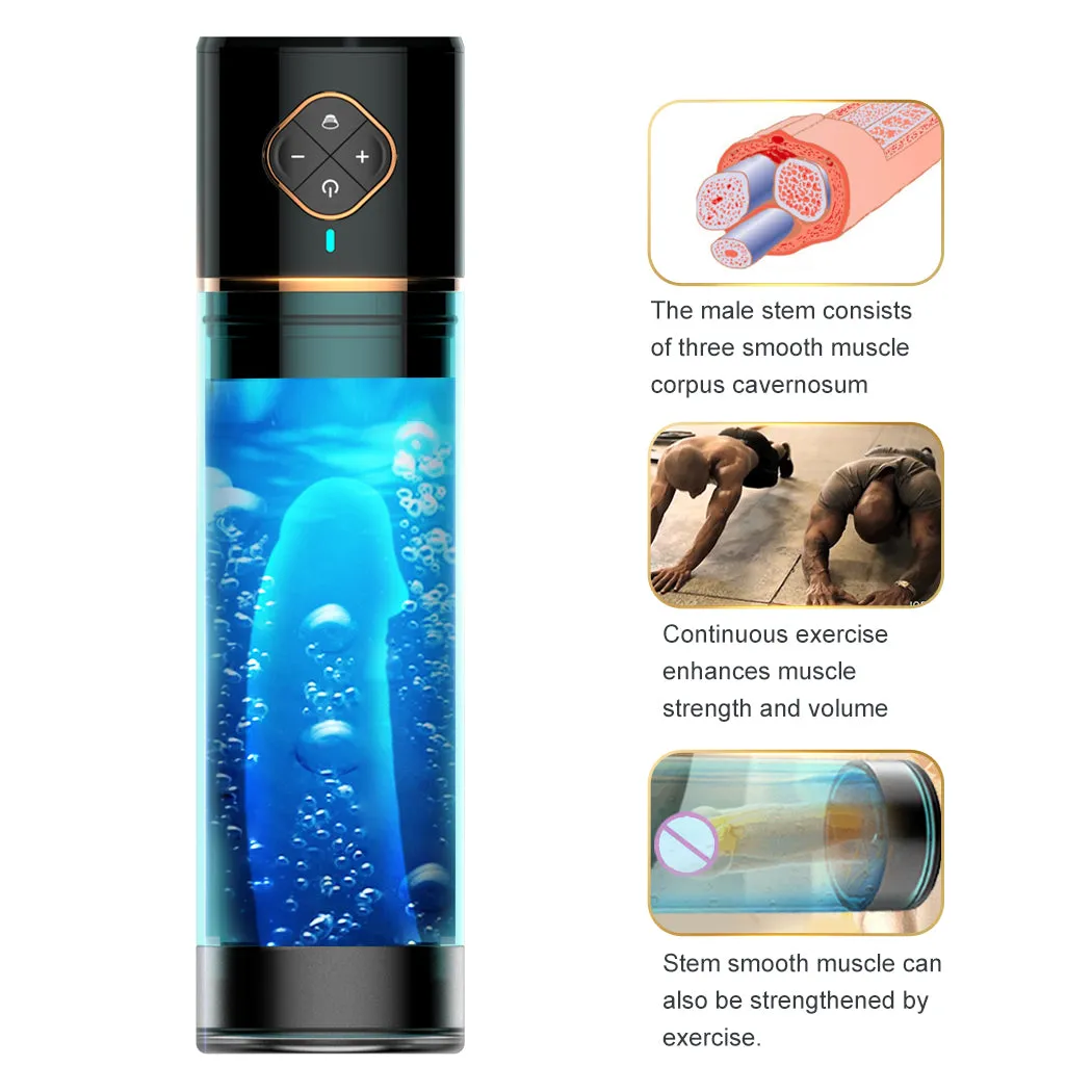 Rechargeable Vacuum Penis Pump Enlargement Water Filled Male Masturbator