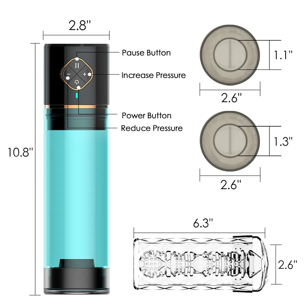 Rechargeable Vacuum Penis Pump Enlargement Water Filled Male Masturbator