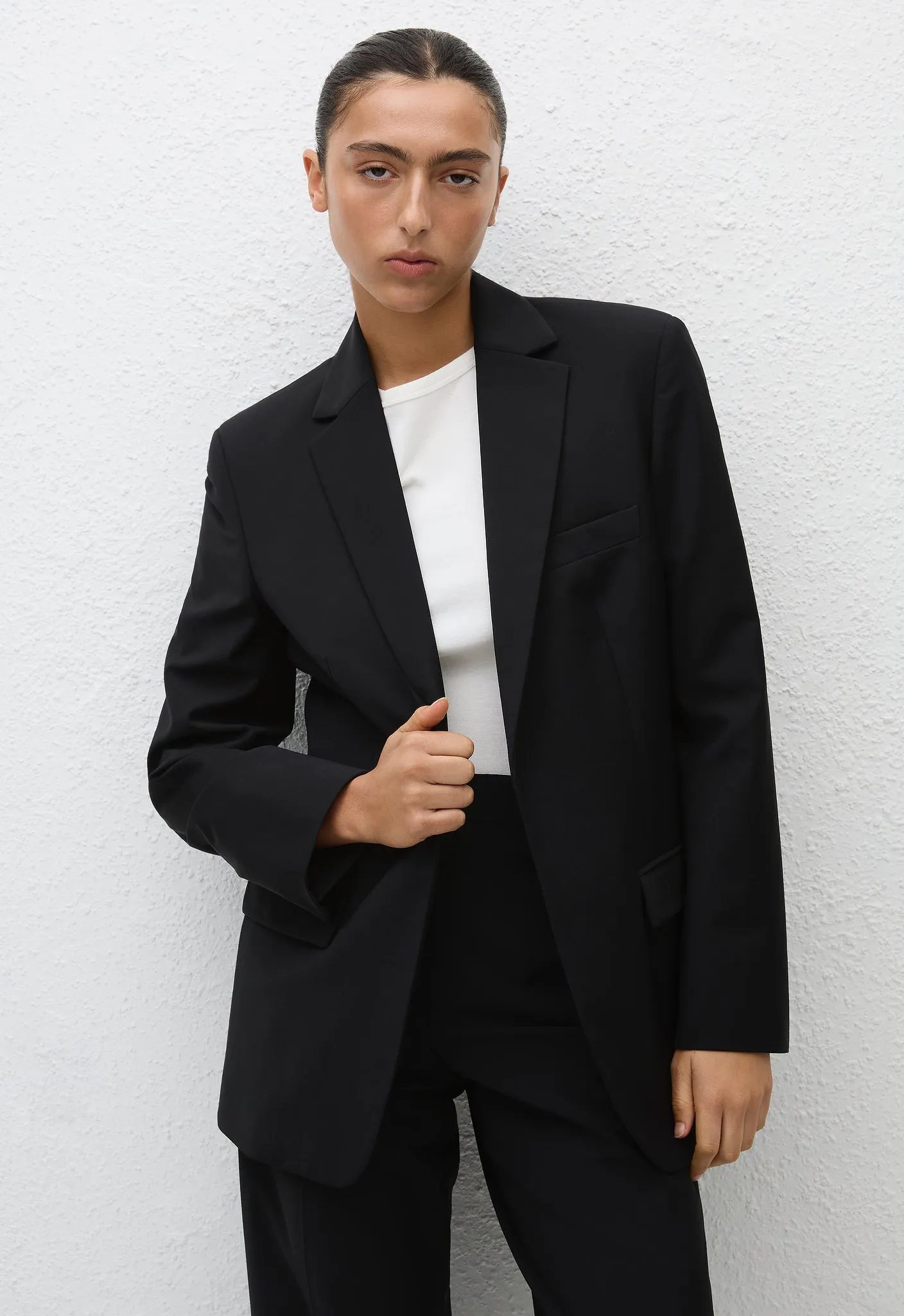 Relaxed Tailored Blazer - Black