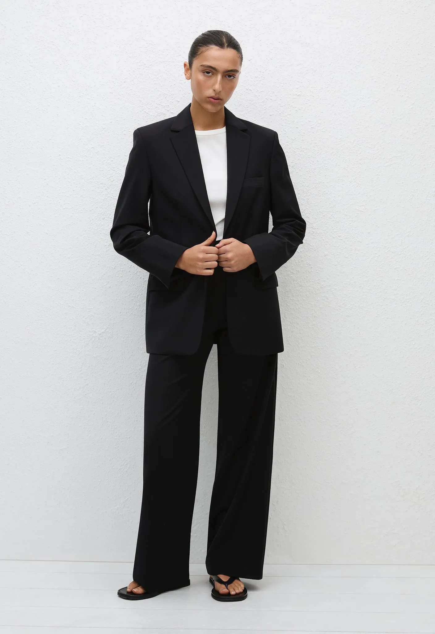 Relaxed Tailored Blazer - Black