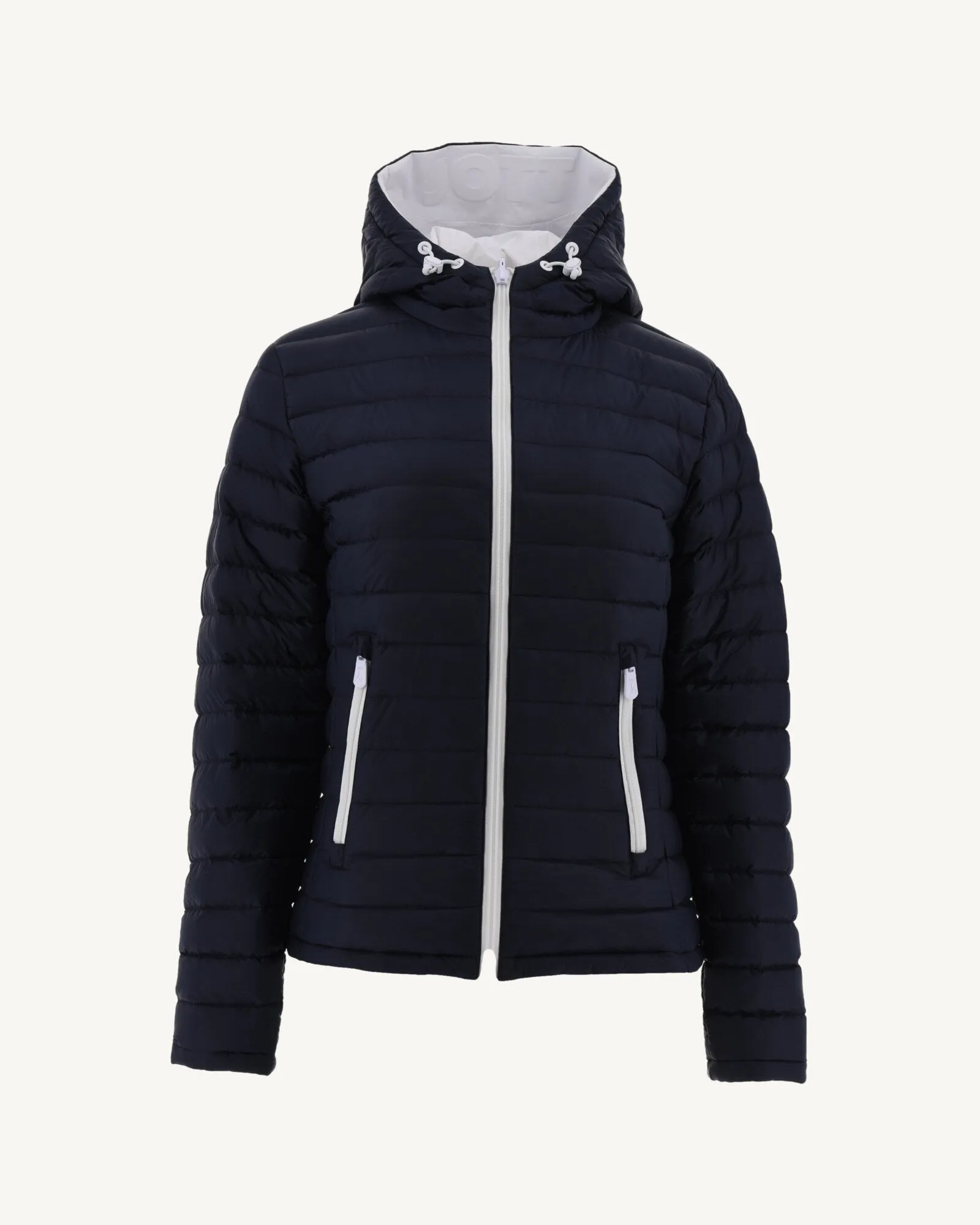 Reversible Down Jacket White/Navy Blue Vienne