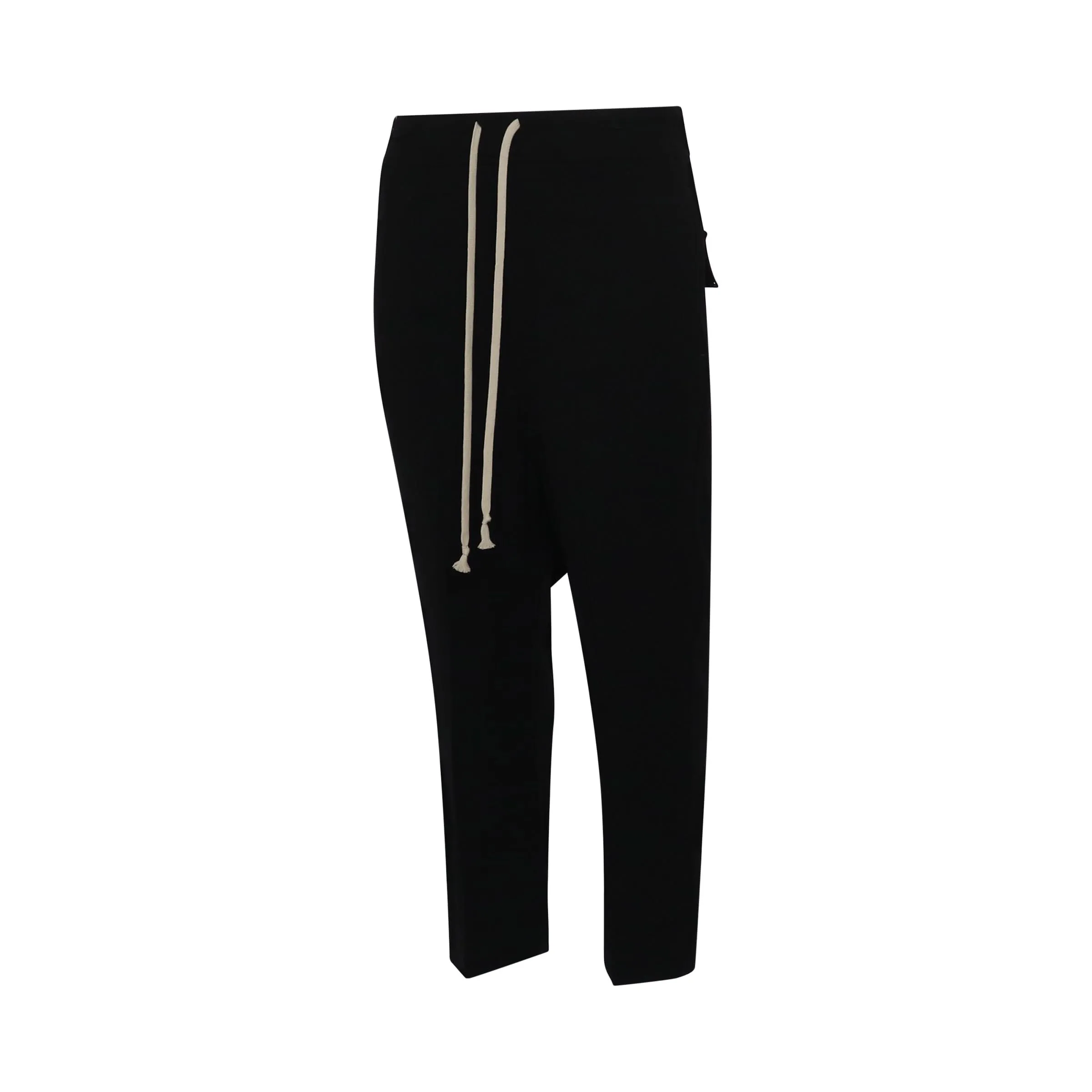 Rick Owens Drawstring Cropped Astaires Pants in Black WE