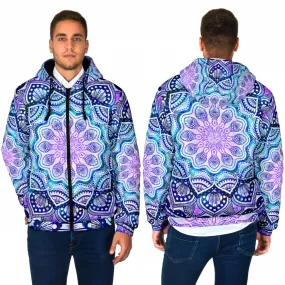 Sacred Mandala Men's Padded Hooded Jacket | Cameron Gray