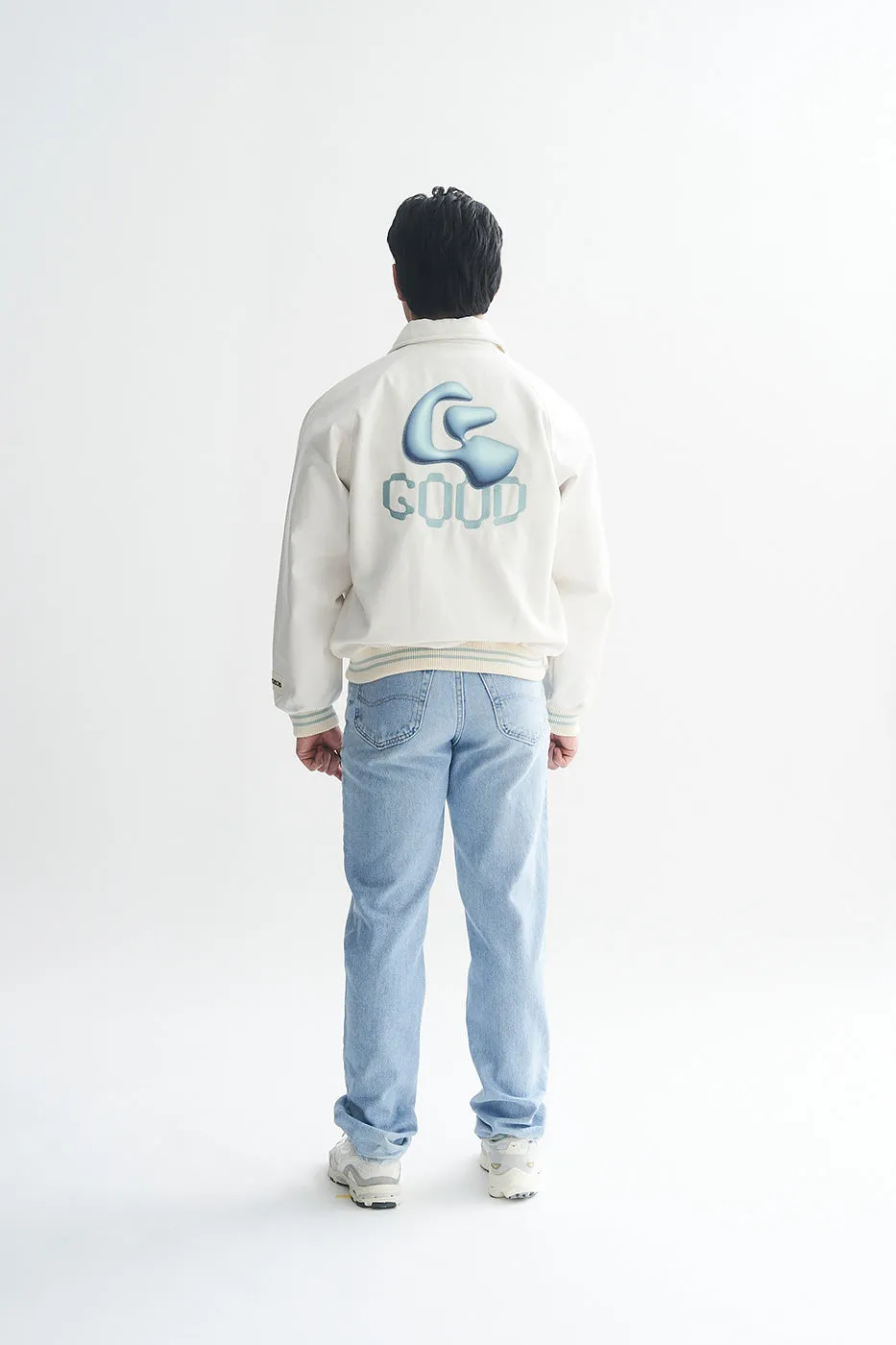 SATELLITE COLLEGE JACKET OFFWHITE