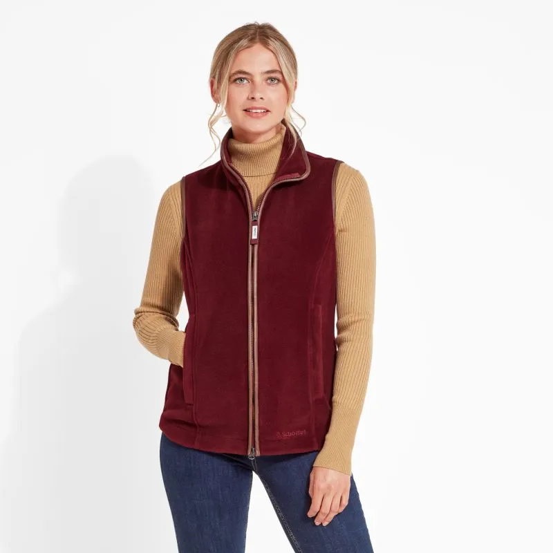 Schoffel Ladies Lyndon Fleece Gilet - Claret