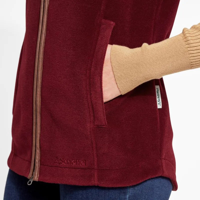 Schoffel Ladies Lyndon Fleece Gilet - Claret