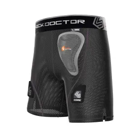 Shock Doctor Core Youth Girl's Compression Hockey Short with Pelvic Protector