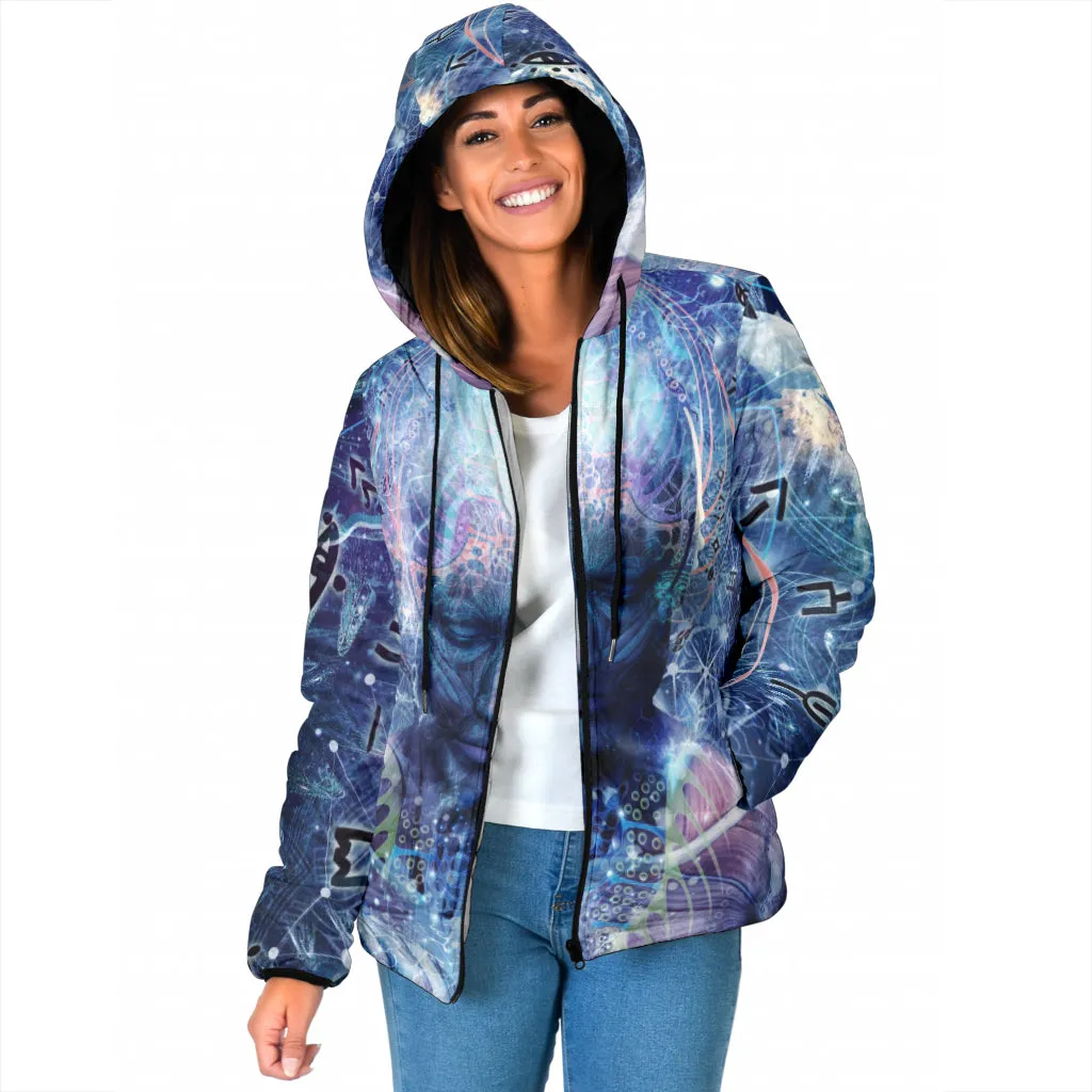 Silence Seekers Womens Padded Hooded Jacket | Cameron Gray