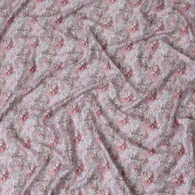 Soft Pink Cotton Satin Fabric with Modern Geometric Print, 110 cm Wide-D19200