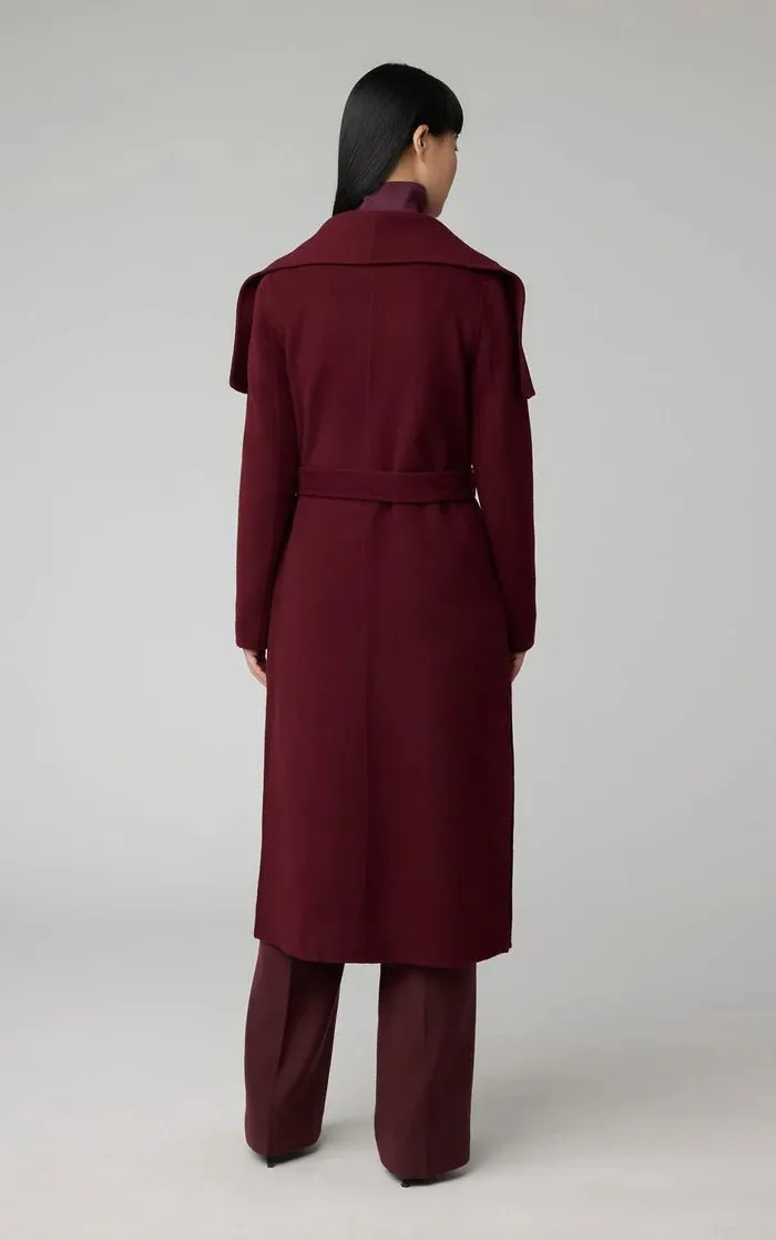 SOIA&KYO BRITTA - Straight-Fit Double Face Wool Coat With Belt