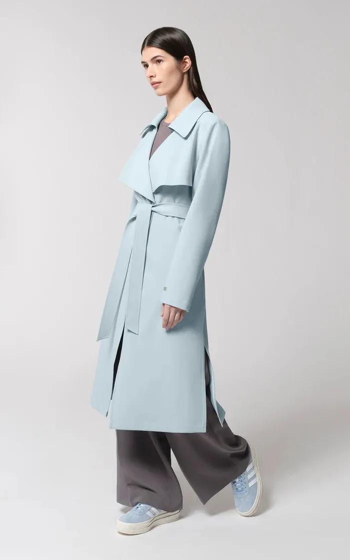 SOIA&KYO DIMITRA - Relaxed-Fit Belted Trench With Shirt Collar