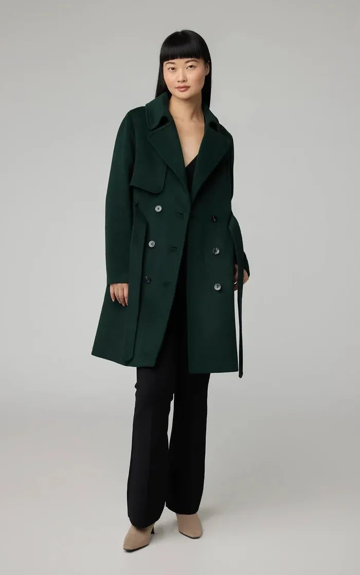 SOIA&KYO FABIANNE-C - Semi-Fitted Classic Wool Coat With Removable Bib