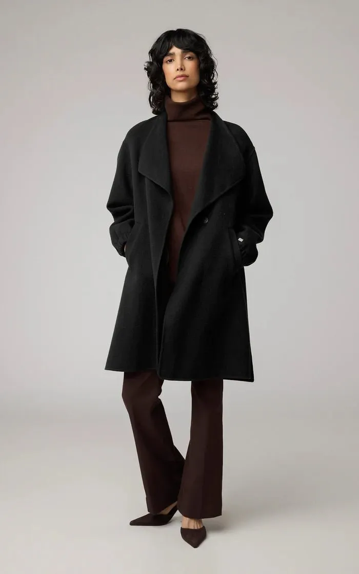 SOIA&KYO SUZIE - Relaxed-Fit Double Face Wool Martingale Coat