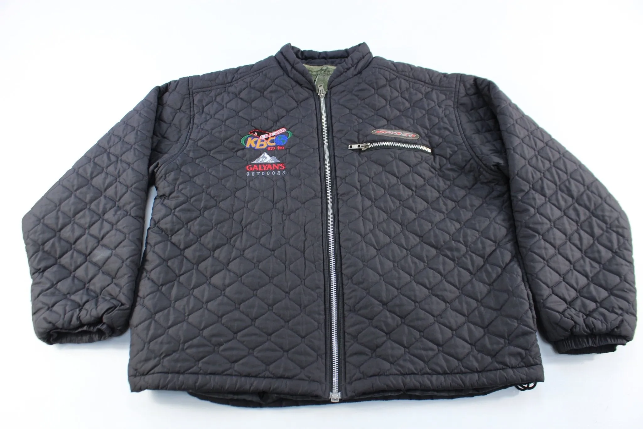 Spyder Black Quilted Zip Up Jacket