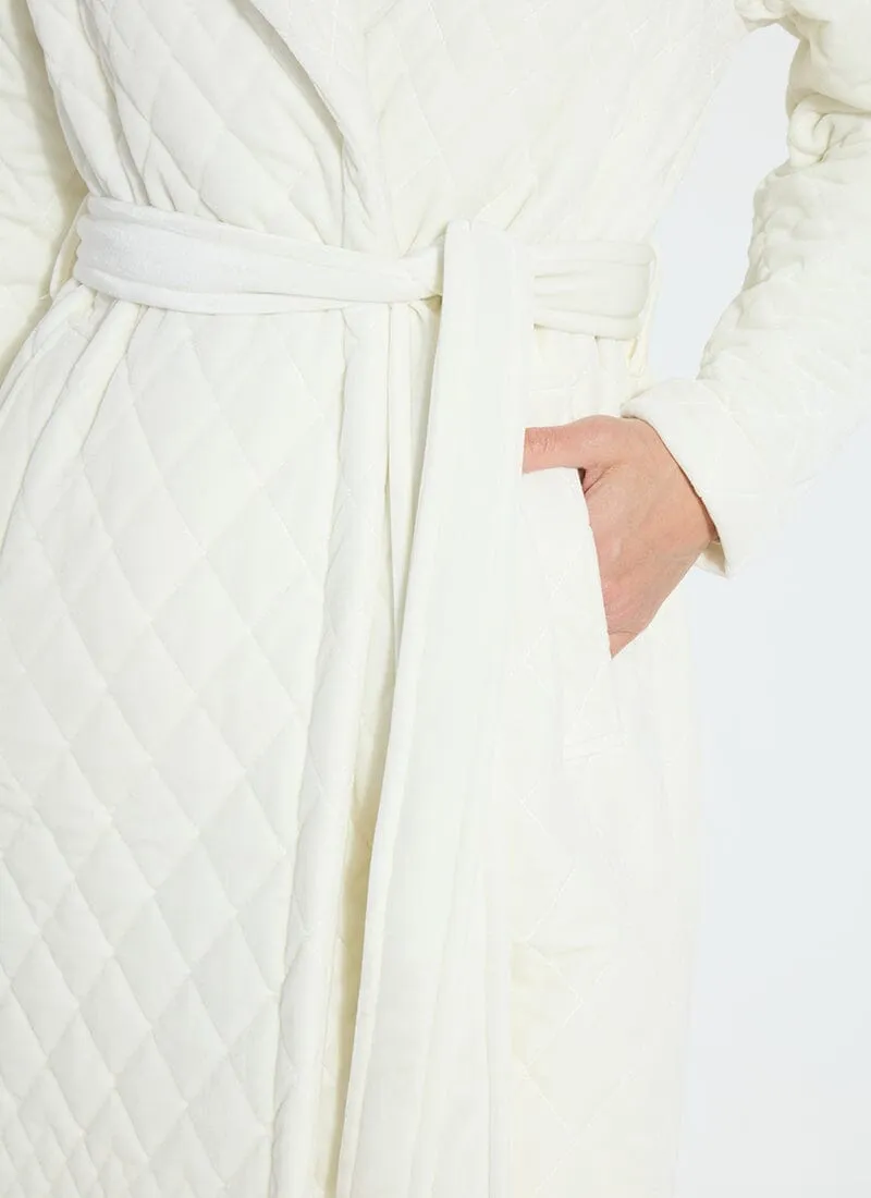 Starla Quilted Velvet Trench Coat