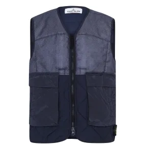 Stone Island Navy Nylon Metal Bodywarmer