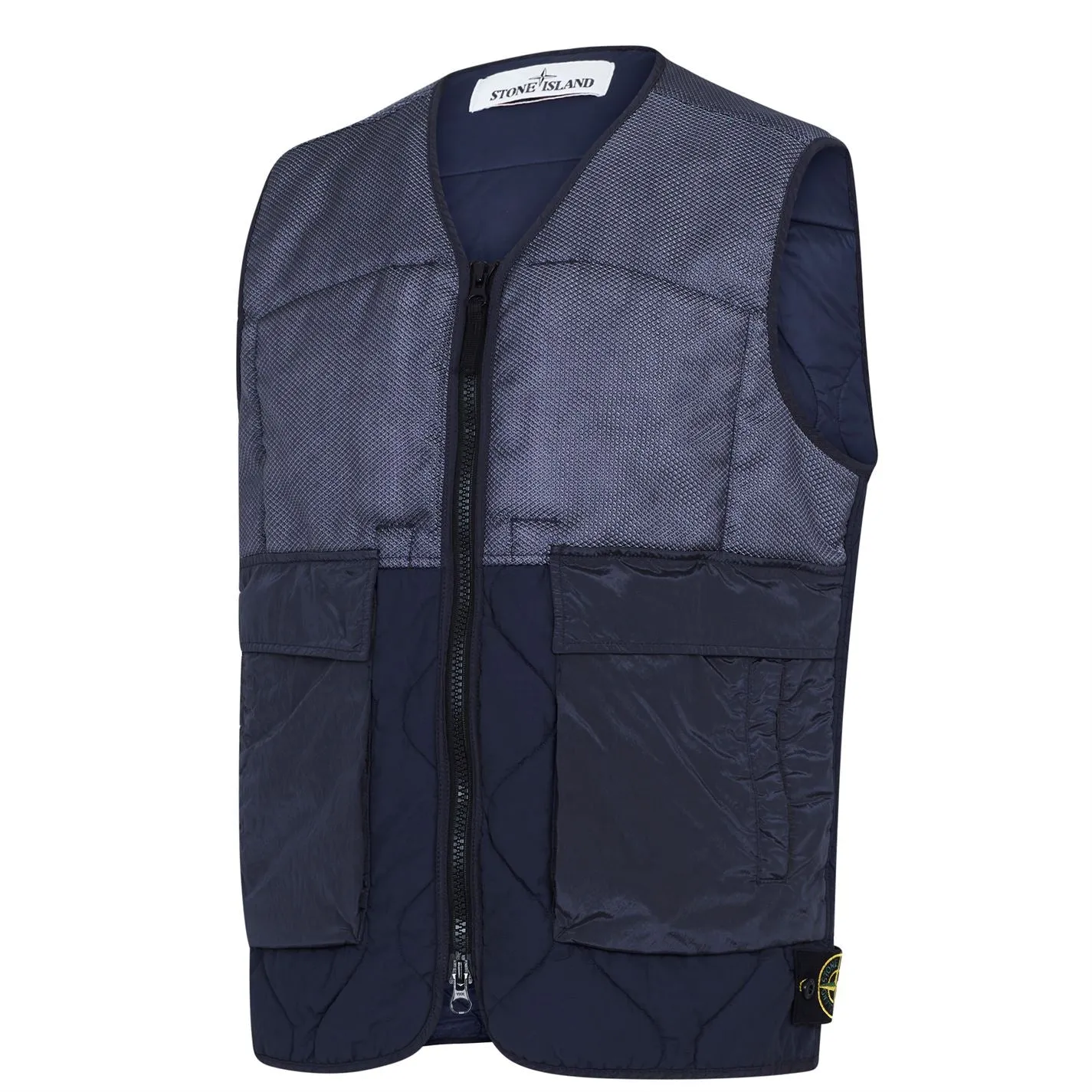 Stone Island Navy Nylon Metal Bodywarmer