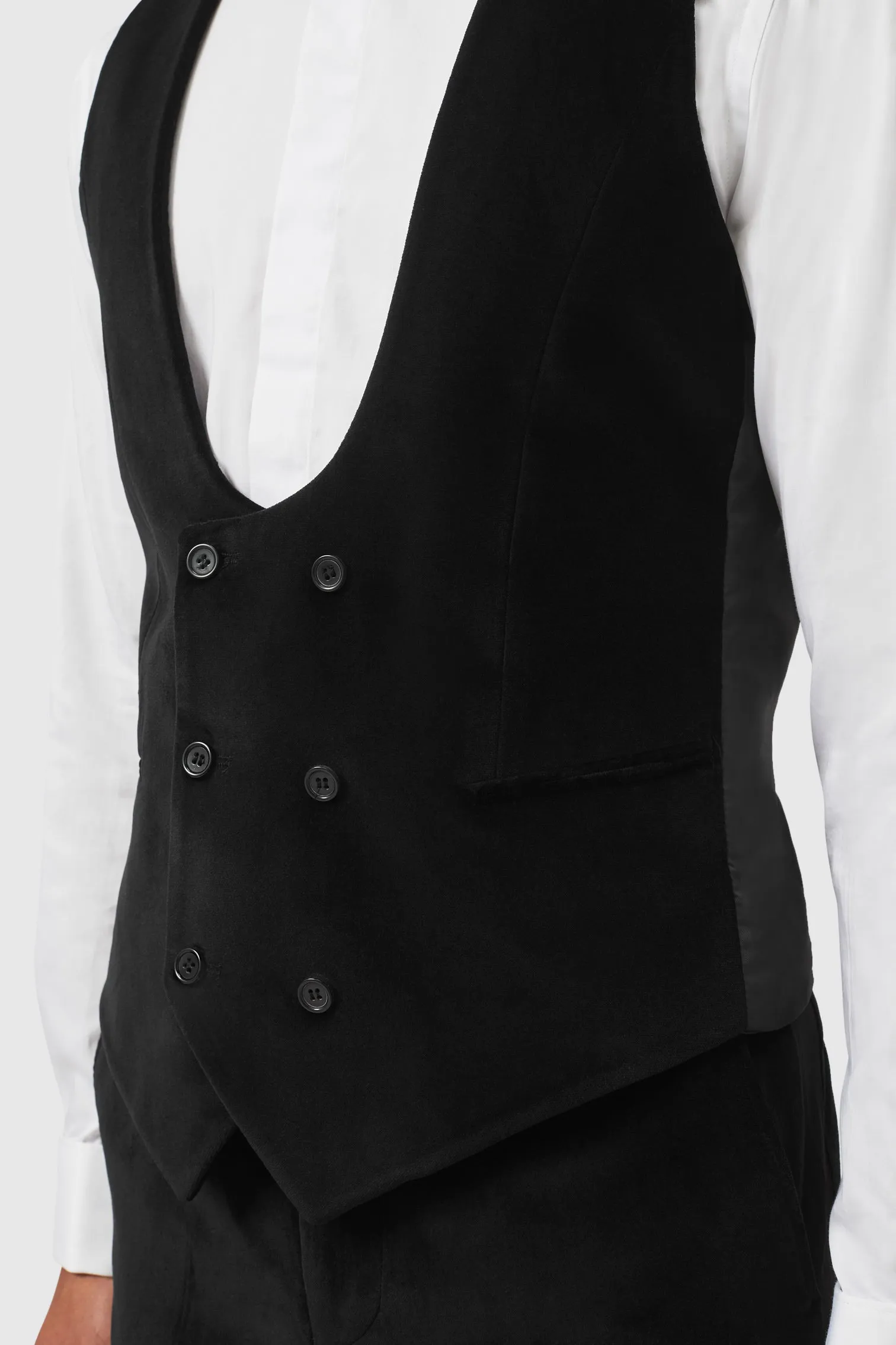 Sylvester Skinny Fit Black Velvet Tuxedo Suit