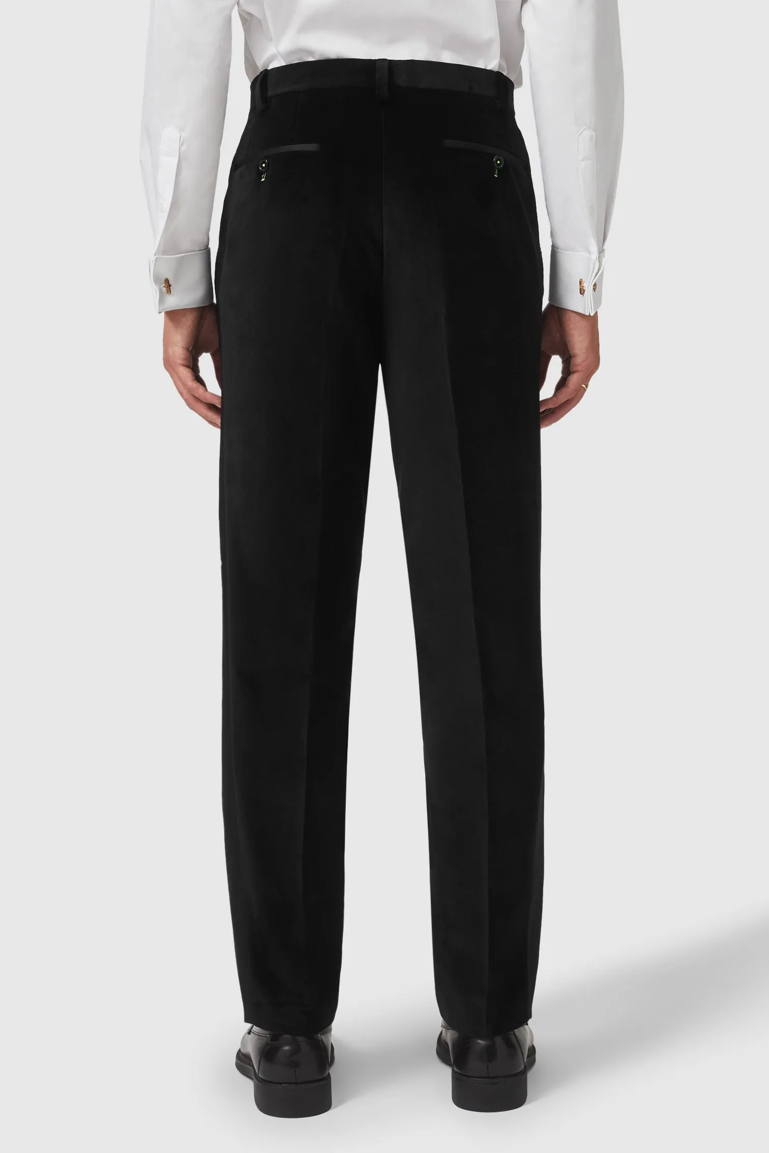 Sylvester Skinny Fit Black Velvet Tuxedo Suit