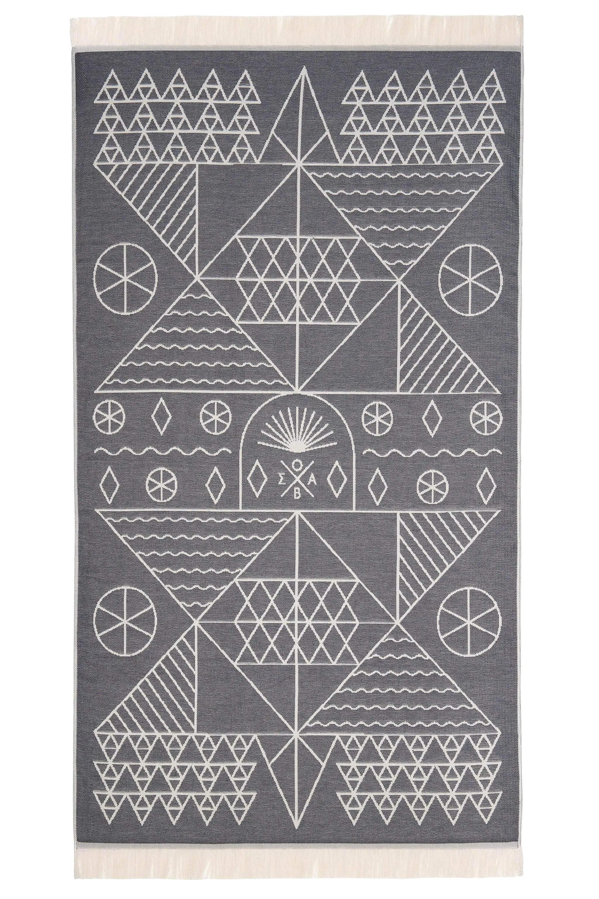 Tinos Grey | Feather Beach Towel