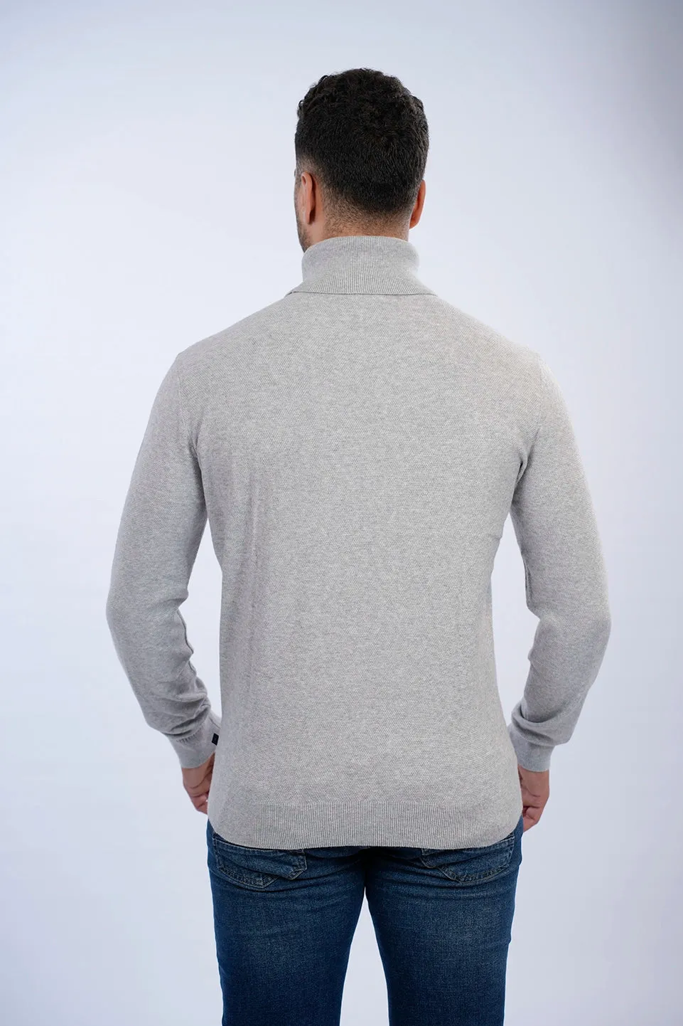 Tom Tailor Soft Turtleneck Grey Sweater