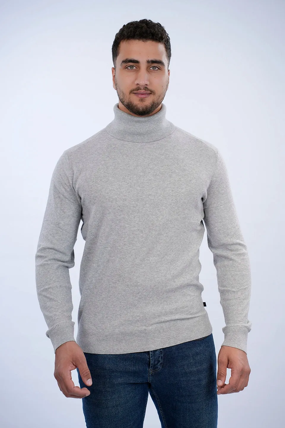 Tom Tailor Soft Turtleneck Grey Sweater