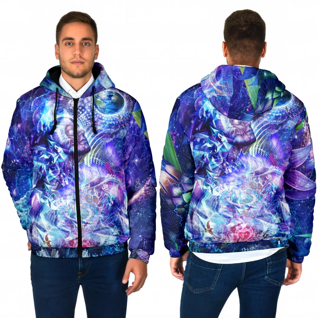 Transcension Mens Padded Hooded Jacket | Cameron Gray