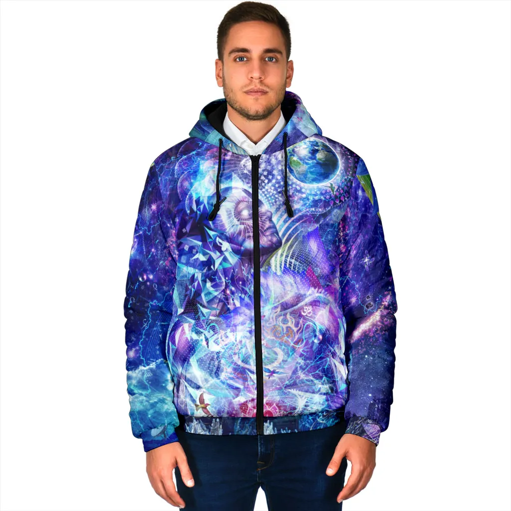 Transcension Mens Padded Hooded Jacket | Cameron Gray