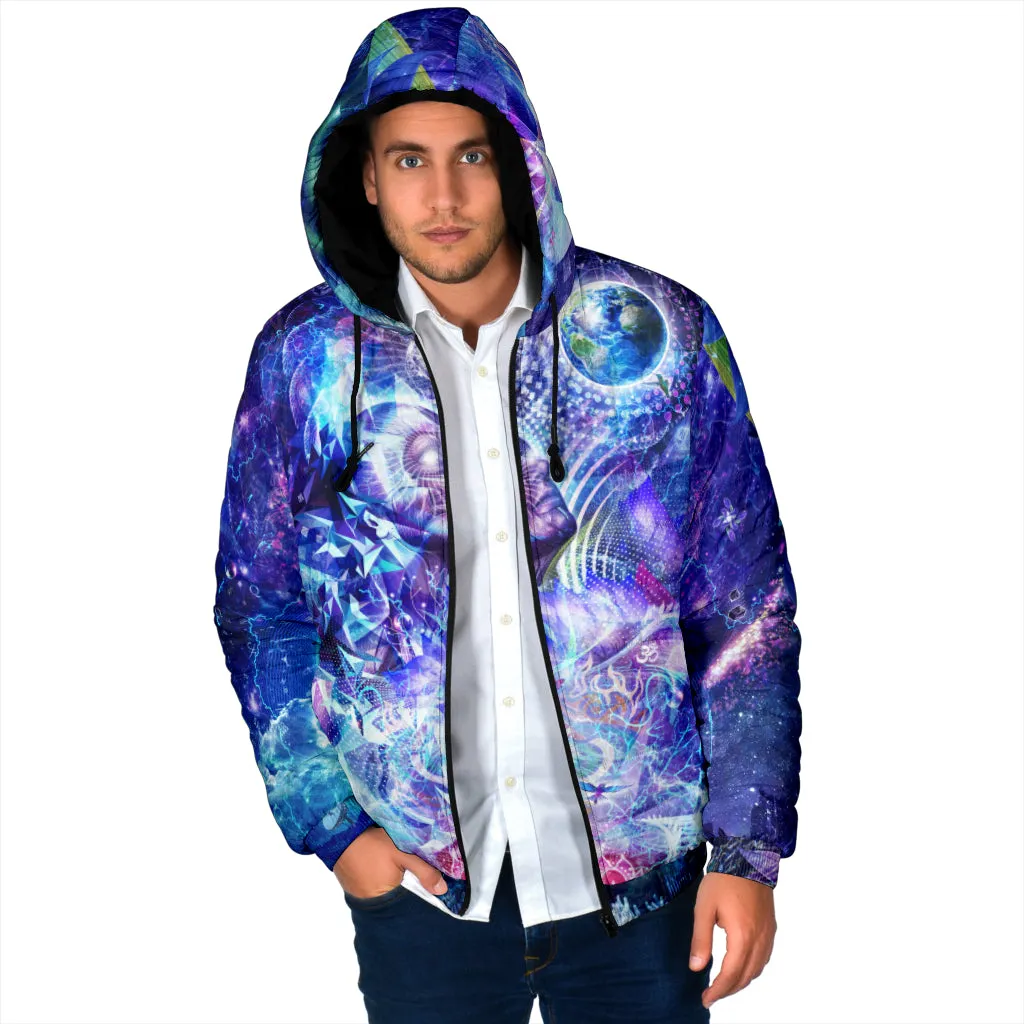 Transcension Mens Padded Hooded Jacket | Cameron Gray