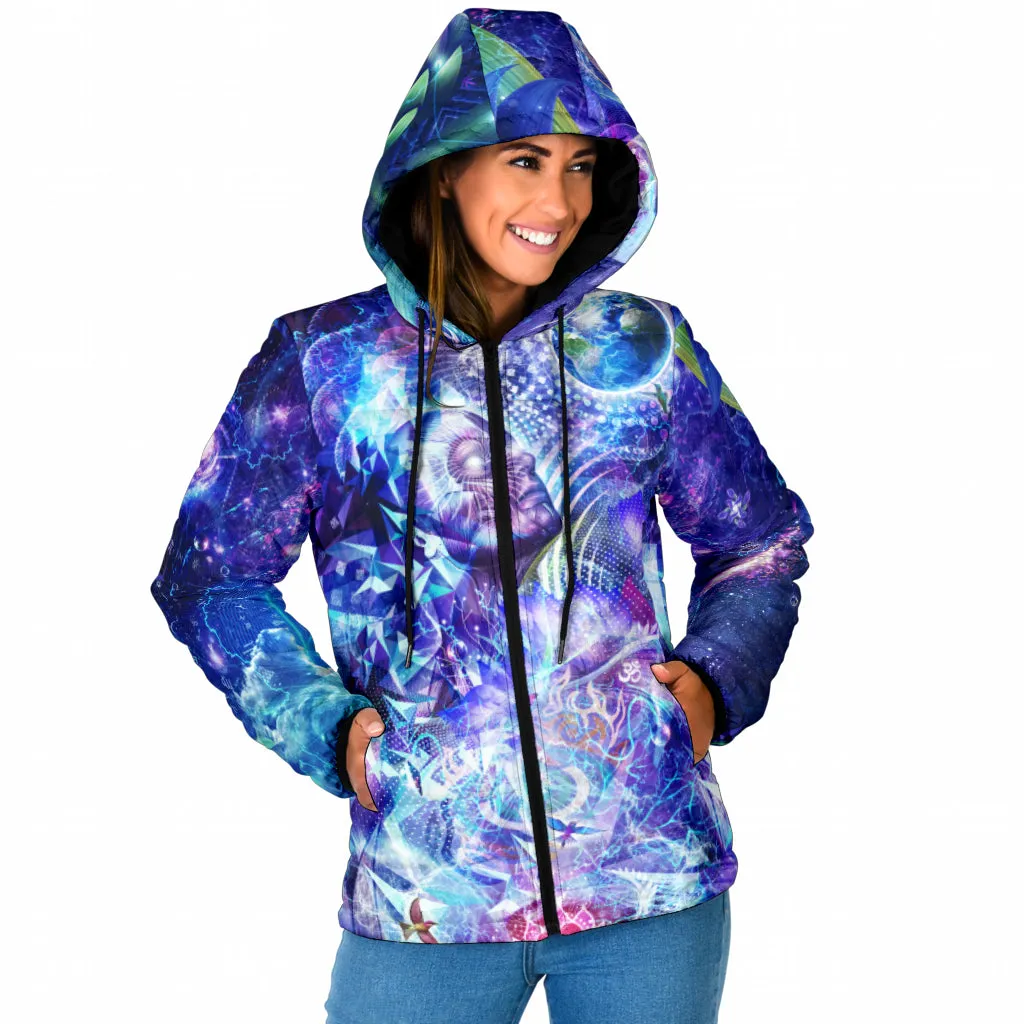 Transcension Womens Padded Hooded Jacket | Cameron Gray