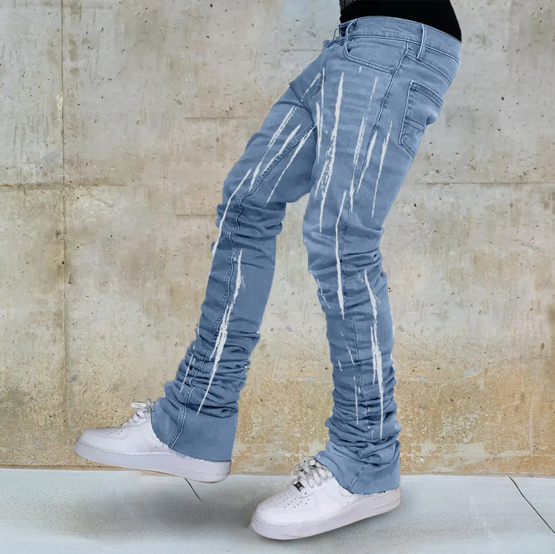 Trendy street hip-hop tie-dye trendy jeans