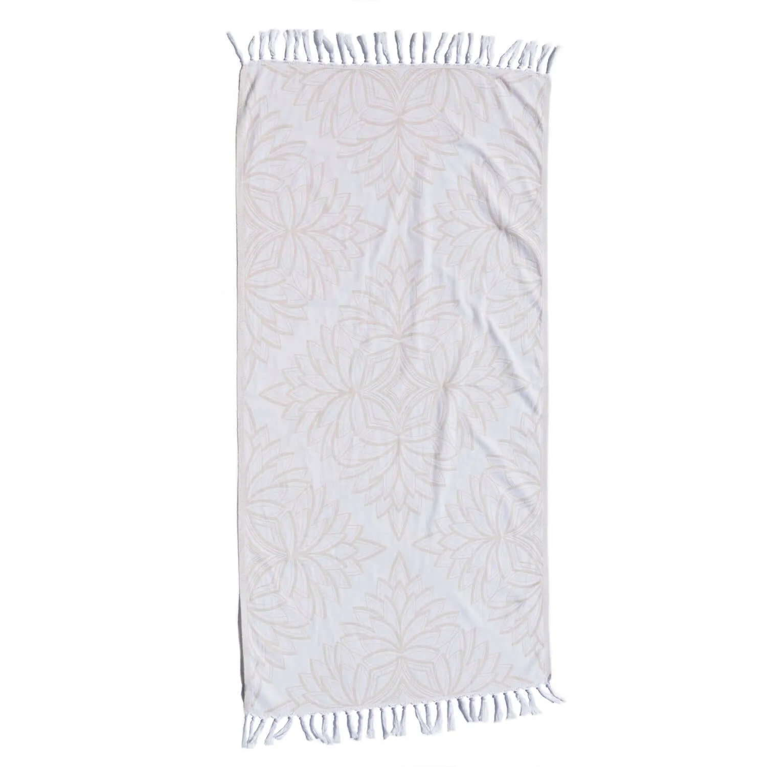 Turkish Cotton Body Towel | Horona in Oat   White