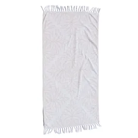 Turkish Cotton Body Towel | Horona in Oat   White