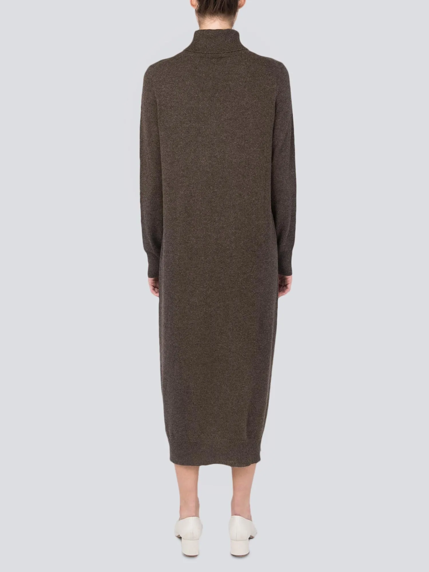 Turtleneck Maxi Dress_Cocoa Brown