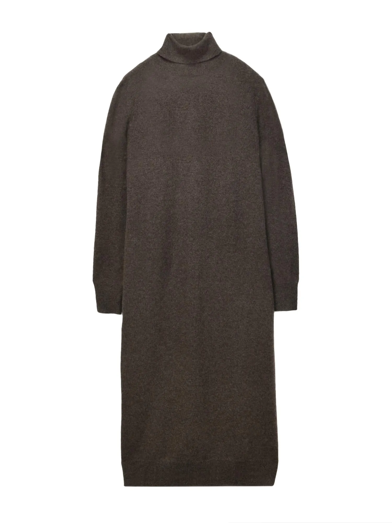 Turtleneck Maxi Dress_Cocoa Brown