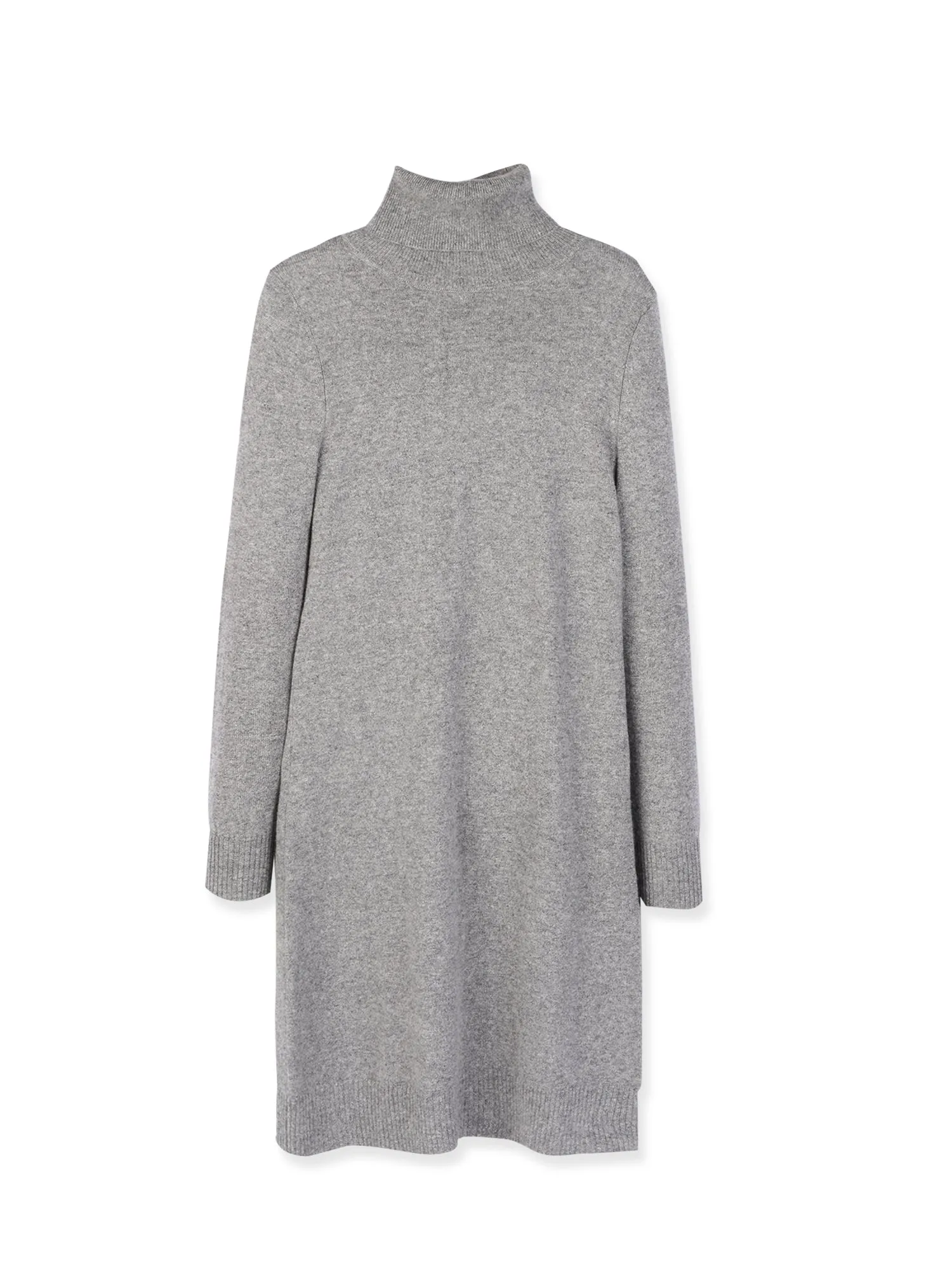 Turtleneck Slimfit Dress_Light Grey