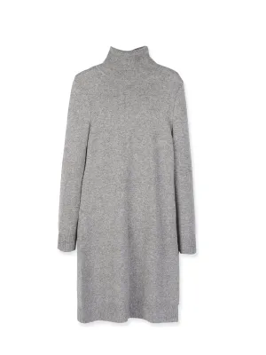 Turtleneck Slimfit Dress_Light Grey