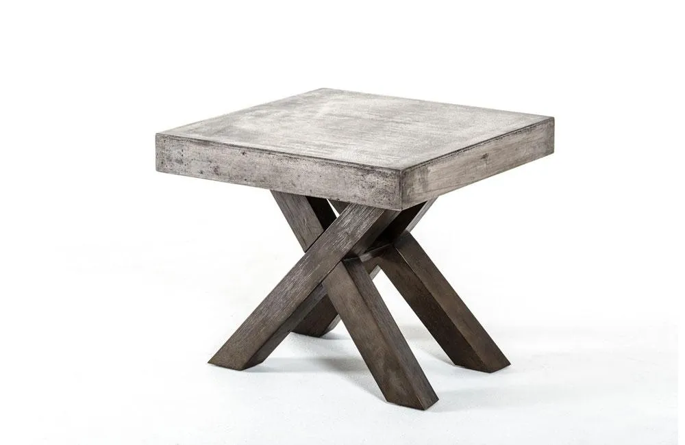 Urban Concrete Square End Table