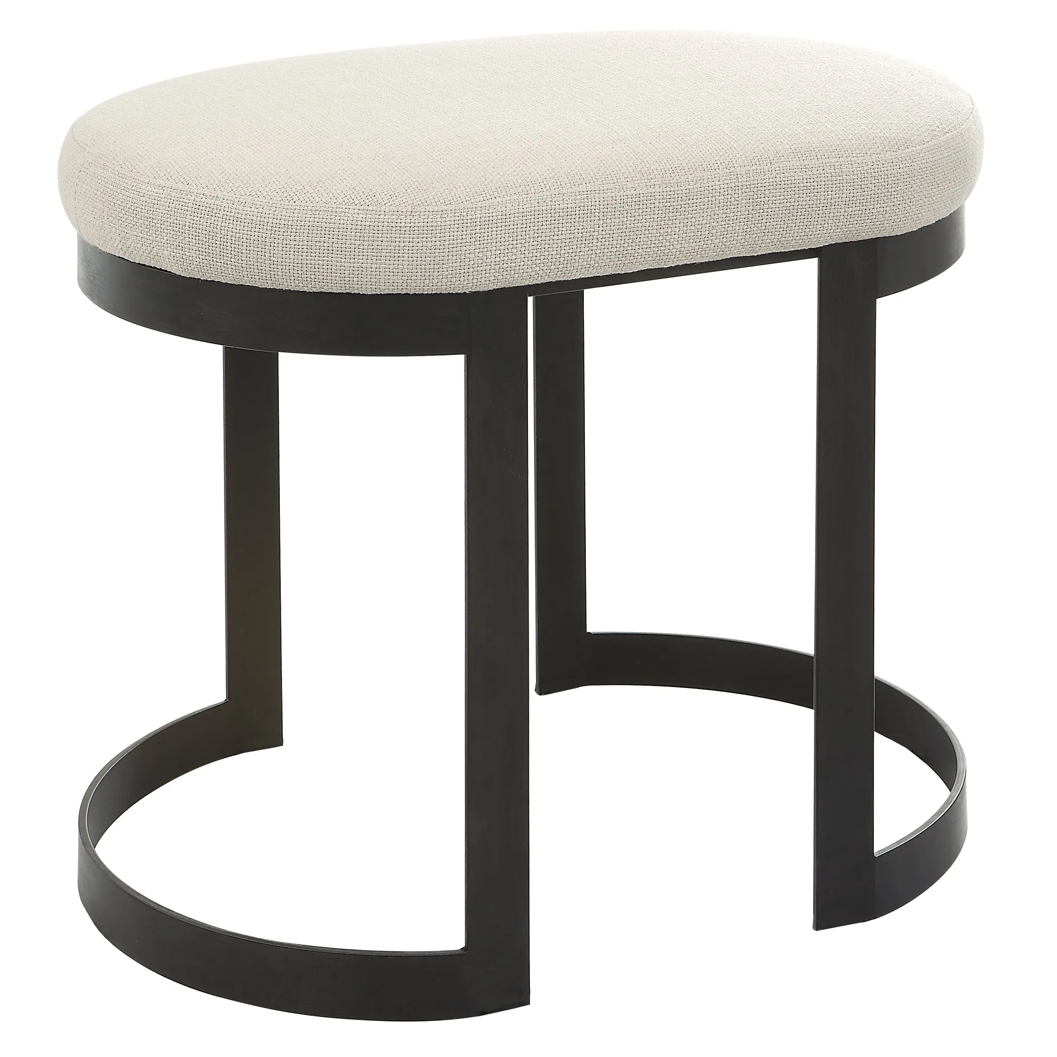 Uttermost Infinity Black Accent Stool